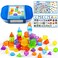 Odoorgames 60 Pcs 3D Shapes for Teaching - Light Table Manipulatives