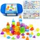 Odoorgames 60 Pcs 3D Shapes for Teaching - Light Table Manipulatives