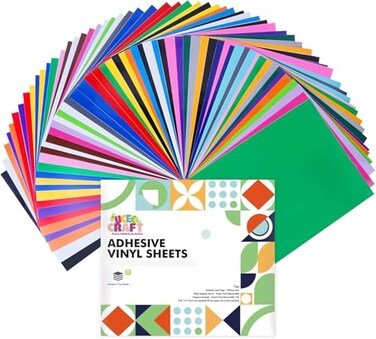 UCEC 60 PCS 9.5"x12" Smart Permanent Vinyl Compatible with Cricut Joy Xtra
