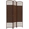 HOMCOM 3 Panel Room Divider, Folding Privacy Screen, 5.6', Brown