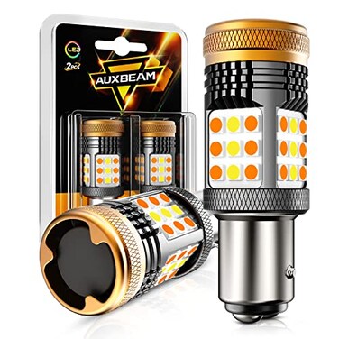 Auxbeam B21 Series 1157 Switchback LED Bulbs Built in Resistor Error Free