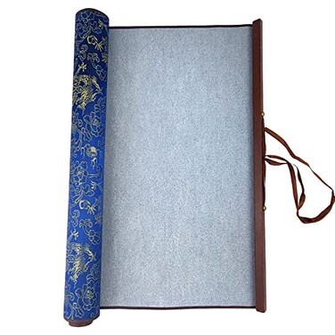 Flylin Reusable Chinese Calligraphy Cloth Magic Water Painting Paper,Blue