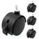 suiwotin 2 Inch Swivel Caster Wheels with Brake, M8 Threaded Stem, 4pcs