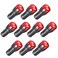 DaFuRui 10Pcs 22mm 12V Red Buzzer Indicator Light for Control Panels