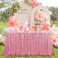 SoarDream Blush Pink Sequin Tablecloth 90"x156" Wedding Table Cloth