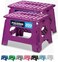 Handy Laundry Folding Step Stool 9 Inch 2-Pack, Purple, Holds 300 lbs