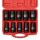 CASOMAN 10PCS 1-Inch Drive Deep Impact Socket Set, Metric, CR-MO, 21,22,24,27,29,30,32,33,38,41mm, Deep Spindle Axle Nut Impact Socket Set