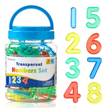 Odoorgames 56 Pcs Translucent Numbers - Light Table Toys