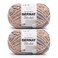 Bernat Blanket Yarn Super Bulky Soft Chenille Yarn Toasted Birch 2-Pack