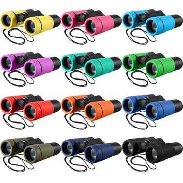 Yunsailing 12 Pcs Kids Binoculars, Shockproof Compact Binoculars,Classic
