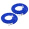 PATIKIL Stanchion Rope, 2 Pack 1.5m/5Ft Barrier Rope Twisted Post Ropes with Snap Hooks for Posts Stands Queue Divider Crowd Control of Hotel, Blue Silver