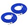 PATIKIL Stanchion Rope, 2 Pack 1.5m/5Ft Barrier Rope Twisted Post Ropes with Snap Hooks for Posts Stands Queue Divider Crowd Control of Hotel, Blue Silver