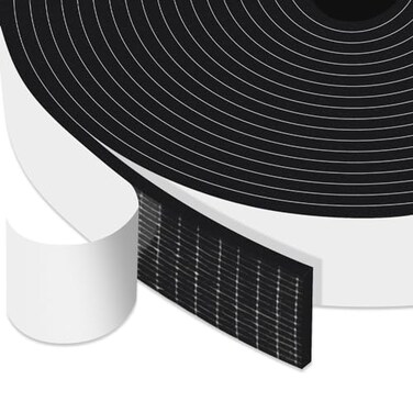 Trisiki Strong Adhesive Foam Seal Strip for Doors, Windows, AC, 1x1/8in