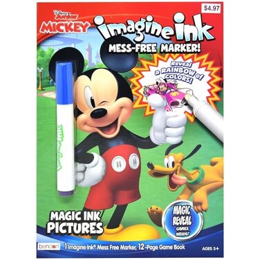 Bendon Disney Junior Mickey Imagine Ink Magic Ink Pictures Activity Book