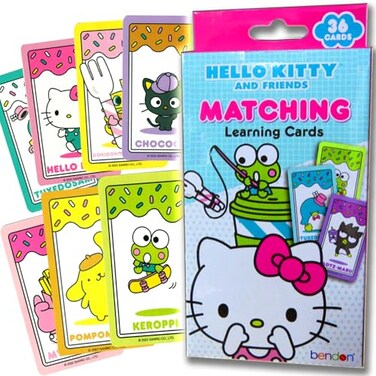 Bendon Hello Kitty Matching Learning Cards, Match Game, 36 Cards