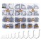 UCEC Octopus Hooks Saltwater Freshwater Small Fishing Hooks Hook Set