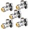 PXZBLG 5pcs Angle Stop Valve, 1/2" PTC Input, 3/8" OD Compression Output
