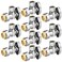 PXZBLG 10pcs Angle Stop Valve, 1/2" PTC Input, 3/8" OD Compression Output