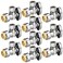 PXZBLG 10pcs Angle Stop Valve, 1/2" PTC Input, 3/8" OD Compression Output