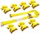 KJE 8 Pack E-Track Ratchet Straps, Heavy Duty 2" x20' Cargo Tie-Downs, 4500LBS Breaking Strength, Standard E Track Fitting Tie Down Ratcheting Strap for Cargo Vans, Trucks, Trailers