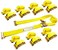 KJE 8 Pack E-Track Ratchet Straps, Heavy Duty 2" x20' Cargo Tie-Downs, 4500LBS Breaking Strength, Standard E Track Fitting Tie Down Ratcheting Strap for Cargo Vans, Trucks, Trailers