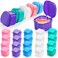 ZENFUN 20 Packs Denture Cases Dental Box For Artificial Teeth Denture Retainer Case Bulk Denture Holder with Strainer Basket Denture Soaking Container False Teeth Storage Box, Individually Sealed