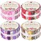 SmoothNovelty 160 Pcs 4 Rolls Fabric Strips, 2.44" x 39.3", Cute Style