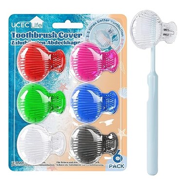 UCEC 6 Pack Toothbrush Covers Caps, Toothbrush Protector Head Covers Case