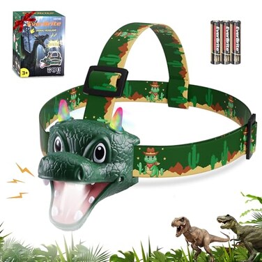 EverBrite Dragon Headlamp for Kids, LED Head Flashlight with RGB Mode
