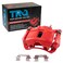 TRQ Front Left Brake Caliper w/Bracket Performance Red Drivers Side