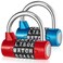 Shimeyao 2 Pcs 5 Letter Word Combination Lock Metal Padlock,Blue, Red
