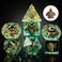 Cusdie 7-Die Dice DND, Polyhedral Dice Set Filled with Animal(Brown Turtle