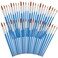 Sherr 48 Pcs Paint Brush Set Bulk, 0.35, 0.28, 0.2, 0.16 Inch, Round Style