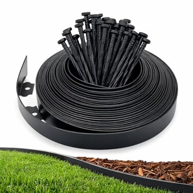 Gardzen 1.5" x33' Landscape Edging Kit with 40 Spikes