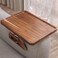 Danfoxer Acacia Wood Couch Arm Tray，Folding Sofa Armrest Table