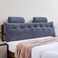EUHAMS Headboard Pillow King with Neck Roll, Triangular Backrest Pillow