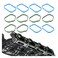 KITUREK Intake Manifold Gaskets LowerUpper Plenum Gasket Set, BlueGreen