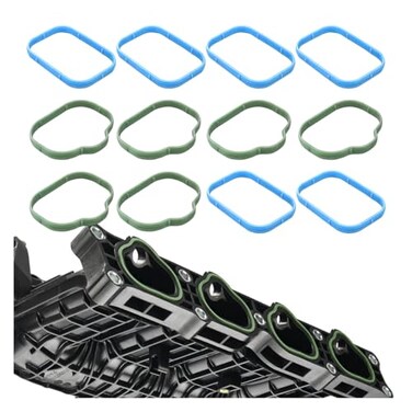 KITUREK Intake Manifold Gaskets LowerUpper Plenum Gasket Set, BlueGreen