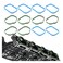 KITUREK Intake Manifold Gaskets LowerUpper Plenum Gasket Set, BlueGreen