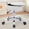 Gitrah Vanity Chair with Wheels Adjustable Vanity Stool with Storage Swivel Vanity Stool for Vanity Rolling Makeup Chair White