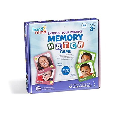 hand2mind Express Your Feelings Memory Match Game, Emotion Cards