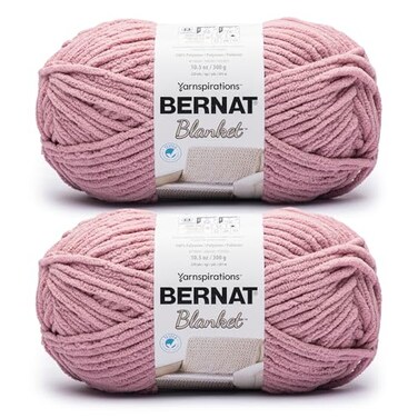 Bernat Blanket Yarn Super Bulky Soft Chenille Yarn Lotus 2-Pack