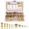 HASAOMOI 280PCS Brass Compression Sleeve Ferrules Inserts Nuts Fittings Kit
