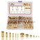 HASAOMOI 280PCS Brass Compression Sleeve Ferrules Inserts Nuts Fittings Kit