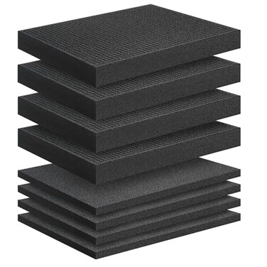 Joewuzun 8 Pcs Pick Apart Foam Insert 4 PCS Foam Pads 4 PCS Pluck Foam Pre Cubed Foam Insert Pre Separated Cube Sheet Foam with Bottom Use for Interlocking Cases Tool Box Board Game Storage Drawer 16