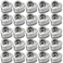 Thintinick 25-Pack 2oz Heart Shaped Mini Metal Tins, Silver