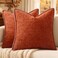 MIULEE Fall Decorative Couch Throw Pillow Covers 18x18 Inch Rust 2 Pack