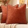 MIULEE Fall Decorative Couch Throw Pillow Covers 18x18 Inch Rust 2 Pack