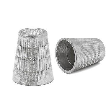 OFXDD Thimbles for Hand Sewing - Silver Hand Quilting Thimble, 2 Pcs - Metal Finger Protector for Sewing, 24mm x 20mm