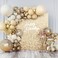 Kate Champagne Gold Shimmer Wall Backdrop, 24pcs Sequin Panels